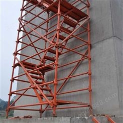 聚力 安全爬梯  加强型安全爬梯 框架组合式梯笼 桥梁墩柱基坑施工地安全爬梯 定做梯笼
