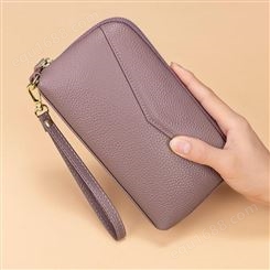 韩版新款女士钱包手包休闲真皮简约大容量零钱多功能手拿女包