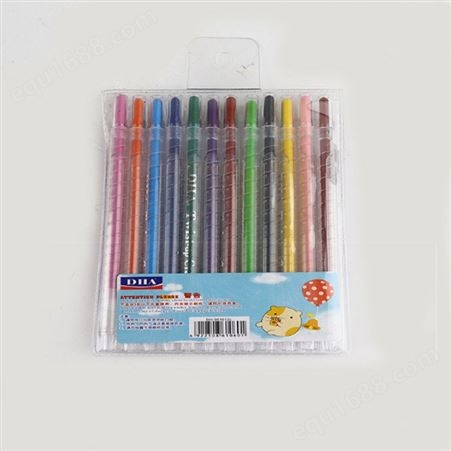 儿童蜡笔 可水洗水溶性丝滑蜡笔 幼儿园绘画笔 塑料壳安全油画棒
