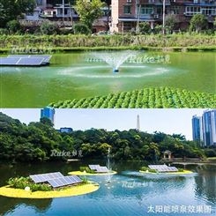 公园湖里光伏喷泉曝气器 水体藻类控制设备