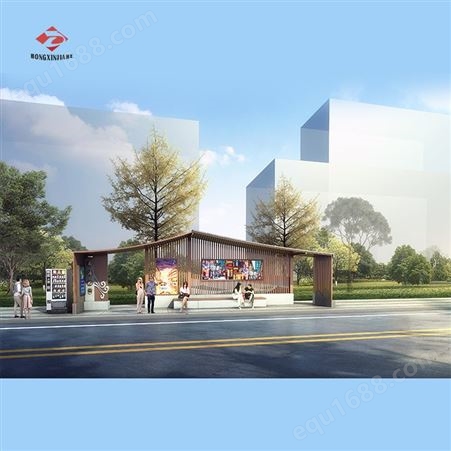 城市公交站台设计 四川制作生产厂家 四川环保公交站台 鸿鑫嘉和