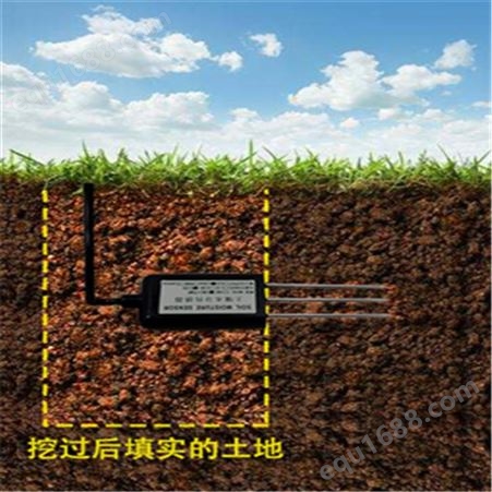 建大仁科 土壤温湿度传感器485高精度农业大棚土壤水分变送器电导率