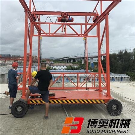 高速桥梁防撞墙护栏模板安装小车 博奥BOAO5M-26可升降可移动
