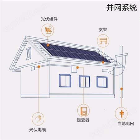 徐州恒大太阳能发电系统 家用屋顶光伏发电 光伏发电系统定制