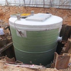 工厂地埋一体化玻璃钢泵站 一体化预制污水泵站 春田环保 现场安装