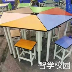 智学校园  寒暑假培训室桌椅 厂家供应 
