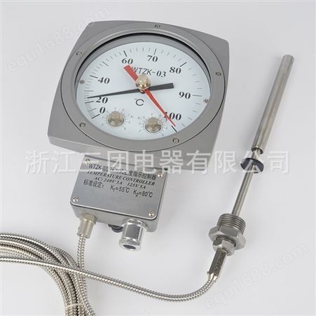 温控器WTZK-02变压器用温度控制器WTZK-03 压力式温度控制器温控仪温度计顺通