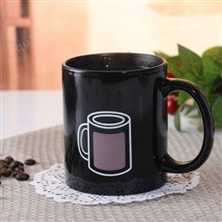 新品变色创意陶瓷杯下午茶咖啡水杯 生日祝福礼品情侣杯 批发