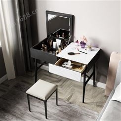 鼎富意式岩板梳妆台卧室现代简约北欧化妆台化妆桌椅家用DF173