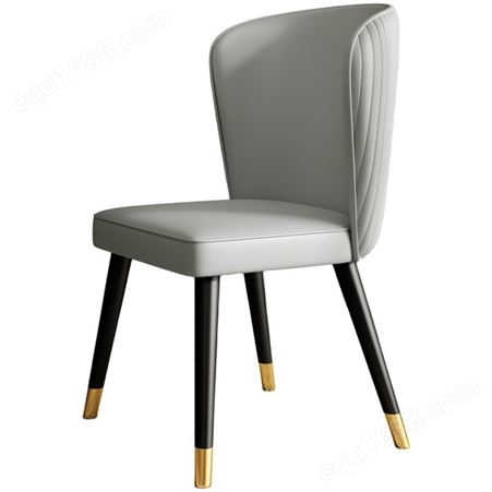 轻奢餐椅小户型简约椅子实木贝壳椅美容院靠背椅子鼎富DF-006