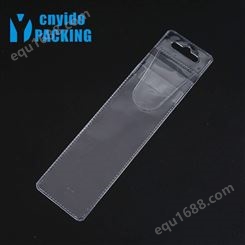 cnyido直供透明PVC盖头挂孔袋 PVC舌头封口袋 PVC插片自封式挂孔袋