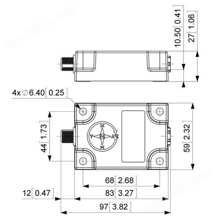 FRABA进口动态倾角传感器Posital双轴RS485通讯角度倾角仪ACS