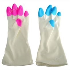 东亚 PVC炫彩家用手套，秋冬季洗碗衣厨房清洁劳保加厚手套