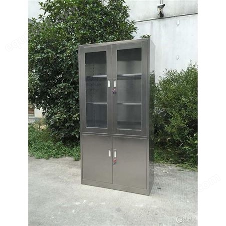 天津不锈钢厂家华奥西生产制造可调节层板不锈钢资料柜带密码锁