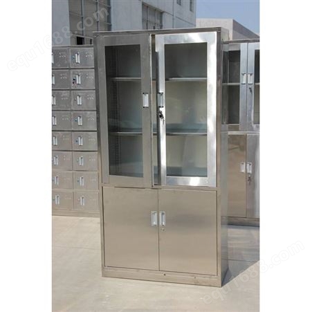 天津不锈钢置物柜加工厂家华奥西制造不锈钢带抽屉挂板储物柜
