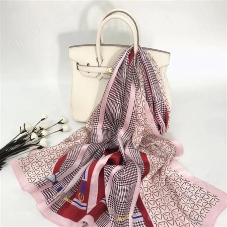 上海产地桑蚕丝围巾真丝围巾的各种围法冬季节省采购时间越缇美
