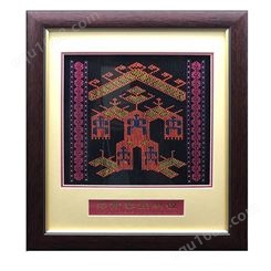 海南黎族文化 黎族风情手工精织画框 大力神样式 海木纺 厂商直供