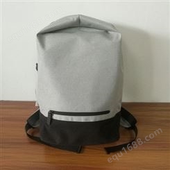 厂家定做新款外贸帆布双肩包15.6寸电脑包时尚潮流背包定制LOGO