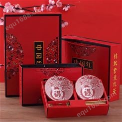红素中国红陶瓷礼品碗筷套装 300套起订不单独零售