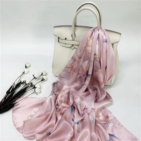 上海产地桑蚕丝围巾真丝围巾的各种围法冬季节省采购时间越缇美