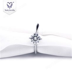 广西莫桑钻珠宝定制厂家 婚礼喜事专用戒指 来图定制