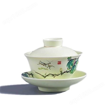 家用陶瓷盖碗茶杯 中式茶碗敬茶三才碗 单个功夫茶泡茶器盖碗