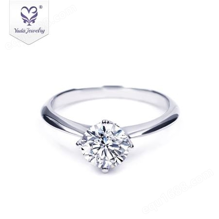 广西莫桑钻珠宝定制厂家 婚礼喜事专用戒指 来图定制