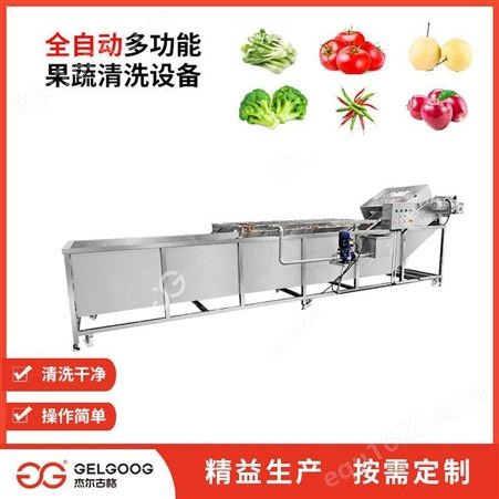 杰尔古格 果蔬清洗机 蔬菜全自动清洗设备 水果清洗机械