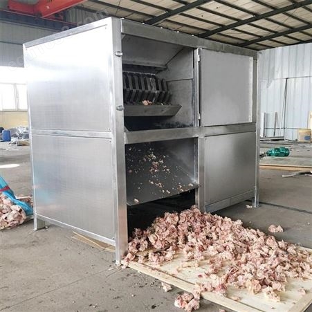 鼎益食品机械 冻盘刨肉机生产厂家 全自动冰盘破碎设备 冷冻肉块切块机