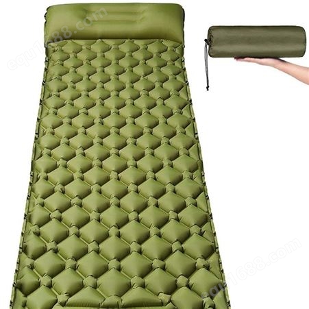 驰庭工厂野营垫户外防水单人充气床垫旅游TPU脚踩充气垫充气睡垫