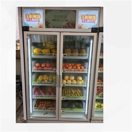 人脸识别水果生鲜升降售卖机刷脸支付 动态视觉 蔬菜自动售货机 速捷