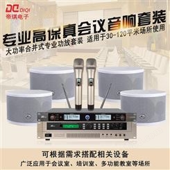 帝琪DIQI多媒体会议室建设方案扩声工程设备一拖二无线手持话筒DI-3802A
