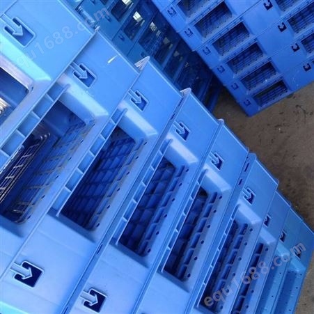 厂家批发网格九脚蓝色加厚塑料托盘 物流托盘 塑胶垫板 塑料卡板
