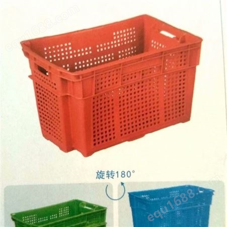 塑胶箱 框,白色圆形水果蔬菜加厚熟胶框,蓝色大号长方形塑料箩筐厂家