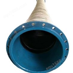 吉朋-供应-DN400大口径吸排泥胶管输水管-法兰吸排泥浆胶管