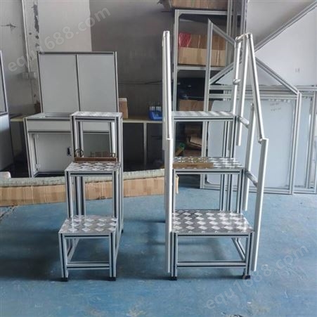 上海加工铝合金加厚牢固登高平台梯 可拆折叠全焊接移动平台梯 支持定制