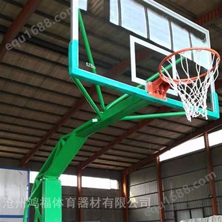 仿液压篮球架 平箱篮球架厂家 鸿福 独臂篮球架 欢迎