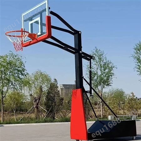 鸿福出售 中小学体育训练用篮球架 凹箱篮球架 仿液压篮球架 