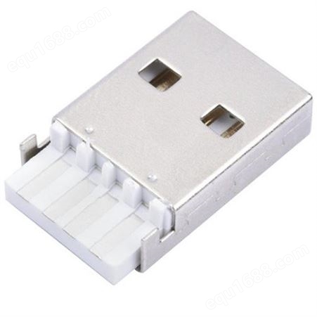 A公双面插USB焊线式公头 USB胶芯居中 正反均可插入