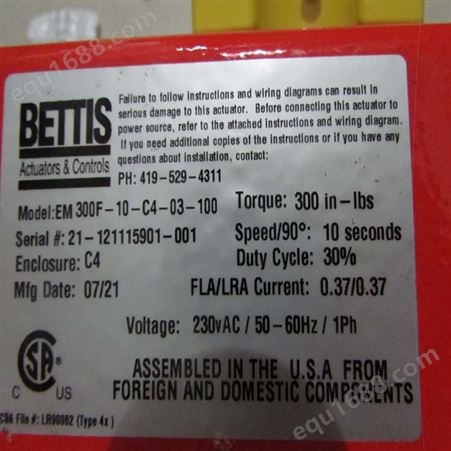 部分型号有库存BETTIS制动器BETTIS执行器BETTIS电动执行器