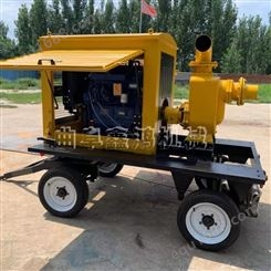 柴油机市政排污泵车 移动式自吸泵车6寸 移动式泵车12寸