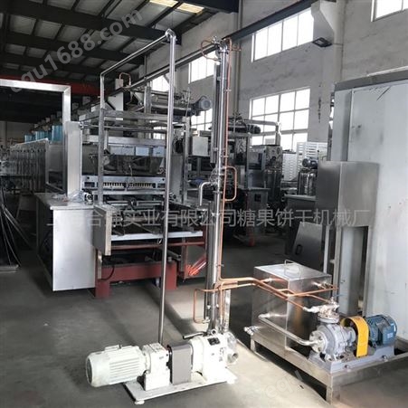 上海合强供应硬糖浇注生产线 喷花硬糖成型机 全自动梨膏糖糖果成套设备 HQ-300型糖果生产线厂家
