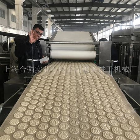 饼干生产线 饼干生产设备 全自动韧性饼干生产线 上海合强食品机械工厂