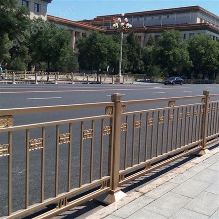 北京长安街护栏 土豪金防撞护栏 黄金护栏 古铜色护栏