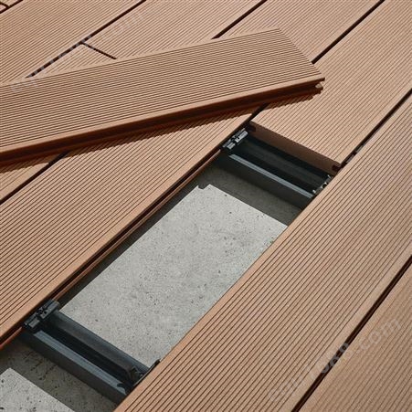 链工户外塑木地板塑木材料批发庭院花园阳台木塑板材