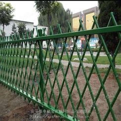 厂家不锈钢仿竹护栏 公园草坪菱形竹节护栏网 绿色黄色柱子护栏