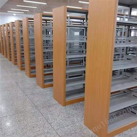书架厂家批发图书架 书店钢制书架 落地木护板书架颜色可定制