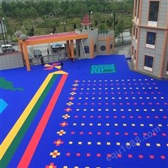 冀跃幼儿园地板厂家 幼儿园室外悬浮地板 篮球场防滑地板