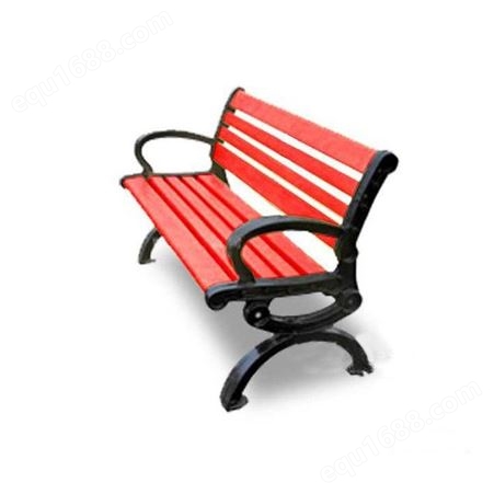 公园椅实木靠背座椅塑木长椅户外防腐实木园林休闲椅广场排椅铸铝