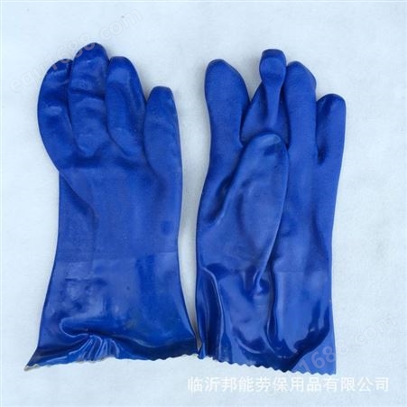 博尔格501手套 浸塑蓝耐油橡胶磨砂止滑耐油酸碱防化橡胶劳保手套